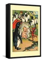 Fairies, Penguins and a Baby-Rosa C. Petherick-Framed Stretched Canvas