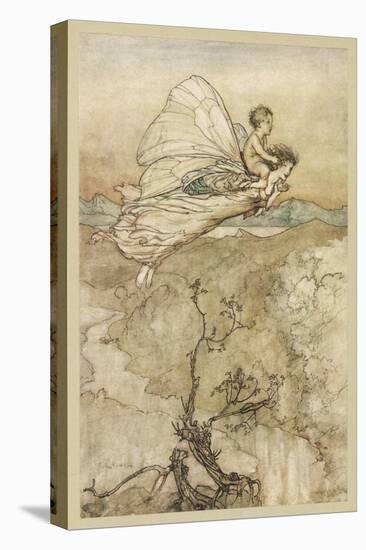 Fairies Steal a Child-Arthur Rackham-Stretched Canvas