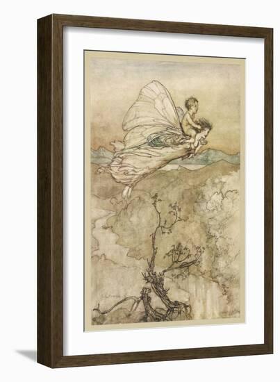 Fairies Steal a Child-Arthur Rackham-Framed Art Print