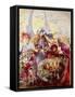 Fairies with Birds (W/C)-John Anster Fitzgerald-Framed Stretched Canvas