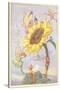 Fairies with Sunflower-null-Stretched Canvas