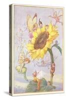 Fairies with Sunflower-null-Stretched Canvas