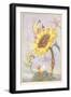 Fairies with Sunflower-null-Framed Art Print