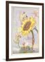 Fairies with Sunflower-null-Framed Art Print