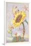 Fairies with Sunflower-null-Framed Art Print