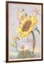 Fairies with Sunflower-null-Framed Art Print