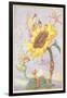 Fairies with Sunflower-null-Framed Art Print