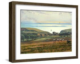 Fairlight Downs, Sunlight on the Sea-William Holman Hunt-Framed Giclee Print