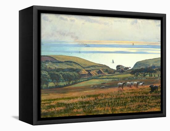 Fairlight Downs, Sunlight on the Sea-William Holman Hunt-Framed Stretched Canvas