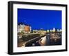 Fairmont Empress Hotel and Parliament Building, James Bay Inner Harbour, Victoria-Christian Kober-Framed Premium Photographic Print