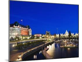 Fairmont Empress Hotel and Parliament Building, James Bay Inner Harbour, Victoria-Christian Kober-Mounted Photographic Print