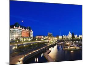 Fairmont Empress Hotel and Parliament Building, James Bay Inner Harbour, Victoria-Christian Kober-Mounted Photographic Print