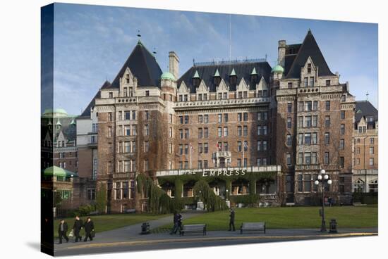 Fairmont Empress Hotel, Victoria, Vancouver Island, British Columbia, Canada-Walter Bibikow-Stretched Canvas