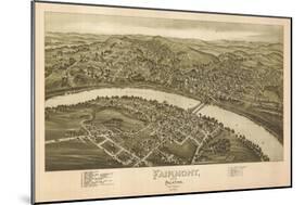 Fairmont, West Virginia - Panoramic Map-Lantern Press-Mounted Art Print