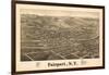 Fairpoint, New York - Panoramic Map-Lantern Press-Framed Art Print