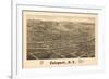 Fairpoint, New York - Panoramic Map-Lantern Press-Framed Premium Giclee Print