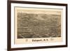 Fairpoint, New York - Panoramic Map-Lantern Press-Framed Premium Giclee Print