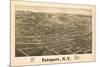 Fairpoint, New York - Panoramic Map-Lantern Press-Mounted Premium Giclee Print