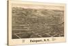Fairpoint, New York - Panoramic Map-Lantern Press-Stretched Canvas