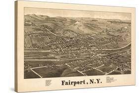 Fairpoint, New York - Panoramic Map-Lantern Press-Stretched Canvas