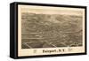 Fairpoint, New York - Panoramic Map-Lantern Press-Framed Stretched Canvas