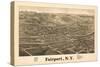 Fairpoint, New York - Panoramic Map-Lantern Press-Stretched Canvas