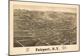 Fairpoint, New York - Panoramic Map-Lantern Press-Mounted Art Print