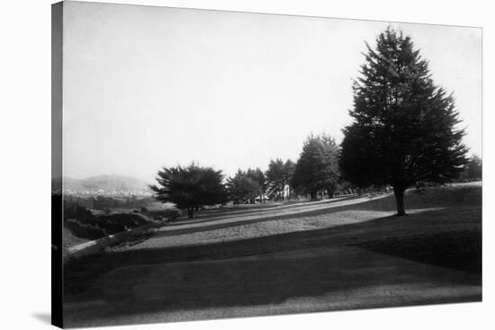 Fairway Lake Gold Course View at the Olympic Club - San Francisco, CA-Lantern Press-Stretched Canvas