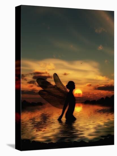 Fairy at Sunset-Julie Fain-Stretched Canvas