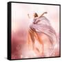 Fairy. Beautiful Girl In Blowing Dress Flying. Magic-Subbotina Anna-Framed Stretched Canvas