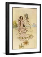 Fairy by the Sea-Warwick Goble-Framed Photographic Print