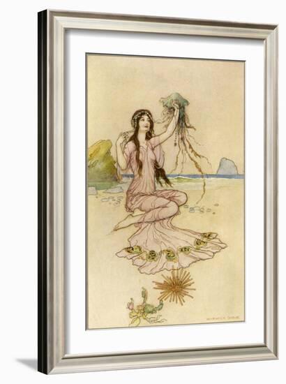 Fairy by the Sea-Warwick Goble-Framed Photographic Print