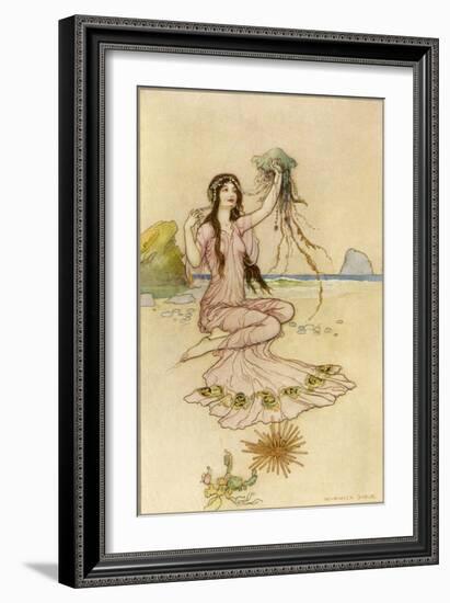 Fairy by the Sea-Warwick Goble-Framed Photographic Print