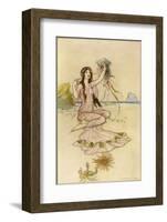 Fairy by the Sea-Warwick Goble-Framed Photographic Print