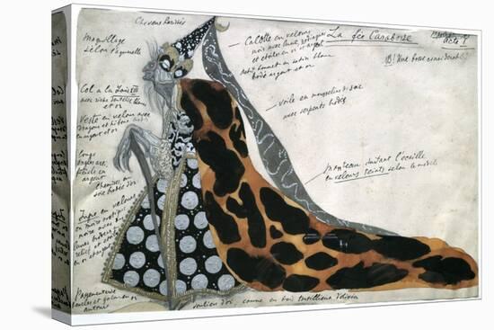 Fairy Carabosse, Costume Design for Tchaikovsky's Ballet Sleeping Beauty, Early 19th Century-Leon Bakst-Stretched Canvas