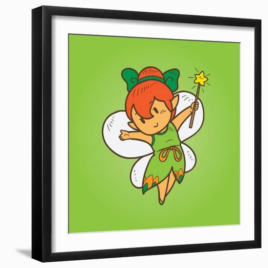 Fairy Cartoon-Rizal Masyhuri-Framed Art Print