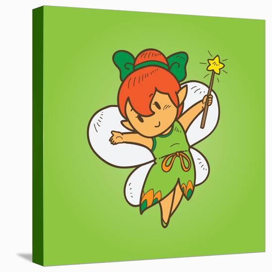 Fairy Cartoon-Rizal Masyhuri-Stretched Canvas