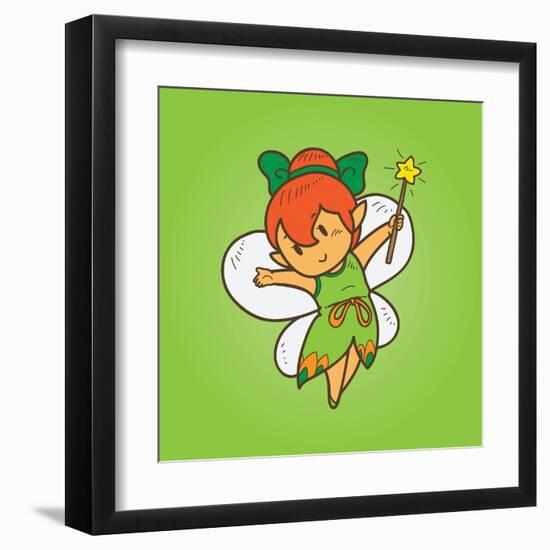 Fairy Cartoon-Rizal Masyhuri-Framed Art Print