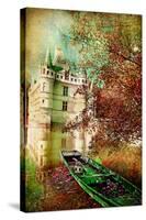 Fairy Castle - Artwork In Painting Style-Maugli-l-Stretched Canvas