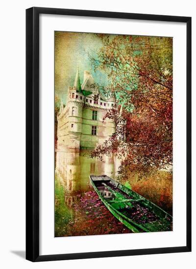 Fairy Castle - Artwork In Painting Style-Maugli-l-Framed Art Print