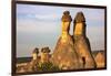 Fairy chimney rock formation in Goreme at sunset, Cappadocia (UNESCO World Heritage Site), Turkey-Keren Su-Framed Photographic Print