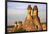 Fairy chimney rock formation in Goreme at sunset, Cappadocia (UNESCO World Heritage Site), Turkey-Keren Su-Framed Photographic Print