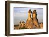 Fairy chimney rock formation in Goreme at sunset, Cappadocia (UNESCO World Heritage Site), Turkey-Keren Su-Framed Photographic Print