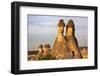 Fairy chimney rock formation in Goreme at sunset, Cappadocia (UNESCO World Heritage Site), Turkey-Keren Su-Framed Photographic Print