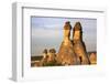 Fairy chimney rock formation in Goreme at sunset, Cappadocia (UNESCO World Heritage Site), Turkey-Keren Su-Framed Photographic Print