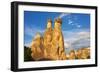 Fairy chimney rock formation in Goreme at sunset, Cappadocia (UNESCO World Heritage Site), Turkey-Keren Su-Framed Photographic Print