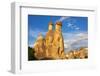 Fairy chimney rock formation in Goreme at sunset, Cappadocia (UNESCO World Heritage Site), Turkey-Keren Su-Framed Photographic Print