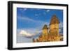 Fairy chimney rock formation in Goreme at sunset, Cappadocia (UNESCO World Heritage Site), Turkey-Keren Su-Framed Photographic Print