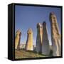 Fairy Chimneys in Love Valley, Tuff Stone, Cappadocia, Anatolia, Turkey-Rainer Mirau-Framed Stretched Canvas