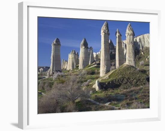 Fairy Chimneys in the 'Liebestal' (Love Valley), Tuff Stone, Cappadocia, Anatolia, Turkey-Rainer Mirau-Framed Photographic Print